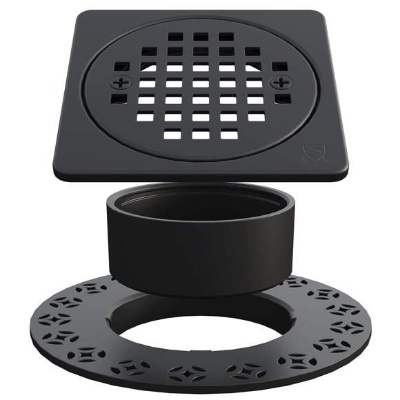Yaseingoo Kit de 4 rejillas de drenaje de repuesto compatible con Schluter Kerdi-Drain Flange Kit de drenaje de piso de ducha extraíble con rejilla de acero inoxidable Sus 304 y certificación Cupc neg