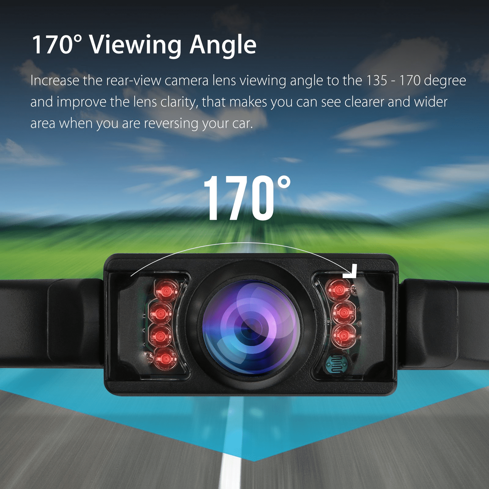 170° HD Camera Universal Fit For Car Front View Parking Assistance  Reversing