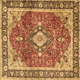 thumbnail image 1 of Ahgly Company Indoor Square Medallion Brown Traditional Area Rugs, 7' Square, 1 of 4