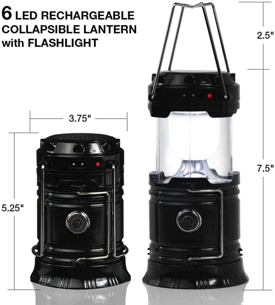 LE 3000K RGB Solar LED Camping Lantern USB Rechargeable