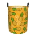 thumbnail image 1 of ZNDUO Round Laundry Basket, Waterproof Collapsible Laundry Baskets with Handles, Medium Size - Yellow Cartoon Pineapple Pattern, 1 of 8