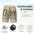 thumbnail image 6 of Picia Coffee Time (2) pattern Mens Swim Trunks with Compression Liner Stretch Beach Shorts Quick Dry with Zipper Pockets No-Chafing Board Shorts-3X-Large, 6 of 9