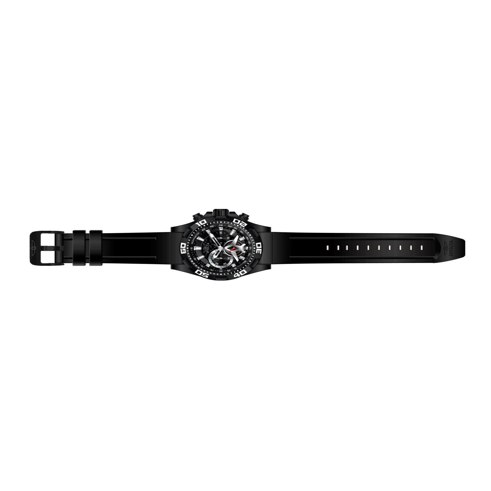 Invicta Men's Aviator Black Polyurethane Band Quartz Analog Watch 21741