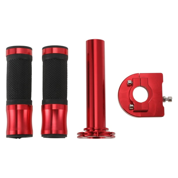 Kit de cubiertas de manillares de motocicleta Unique Bargains 7/8" 22mm 15/16" 24mm, empuñaduras de aluminio antideslizantes para motocicleta, scooter, bicicleta y ATV, color rojo, 1 juego