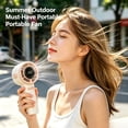 thumbnail image 3 of Portable Fan, 1-100 Speed Handheld Fans with LED Display Screen, USB Rechargeable Battery, Lightweight Personal Cooling for Women Men Indoor Outdoor Travel-White, 3 of 8