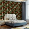 thumbnail image 2 of Peel and Stick Wallpaper Contact Paper Boho Mushroom Forest Black Brown Green Mushrooms Red White Dots Tall Self Adhesive and Removable 17.7in x 118in, 2 of 8