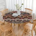 thumbnail image 3 of Colorful Floral 44Inch Boho Round Tablecloth with Elastic Edge, Stretch Table Cover for 38 to 42 Inch Tables, Durable Fabric, 3 of 7