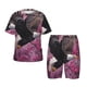 thumbnail image 1 of Fotbe Flower Bald Eagle Pijama Estampada de 2 Piezas para Niños – Ropa de Dormir de Manga Corta Cómoda para Niños y Niñas, Camiseta y Shorts de Algodón-X-Large, 1 of 6