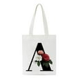 thumbnail image 1 of Bolsa de asas con inicial personalizada Regalo de acuarela floral para su carta Bolsa de tela Wmkox8yii HFSH53, 1 of 1
