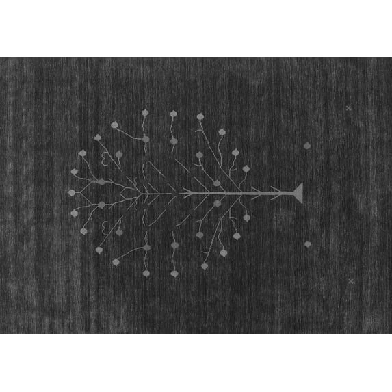 Ahgly Company Indoor Rectangle Abstract Gray Contemporary Area Rugs, 7' x 9'