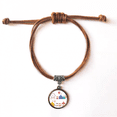 thumbnail image 1 of Bracelet en Cuir à Motif Coloré pour Installations de Parc d'Attractions Marron Bijoux, 1 of 3