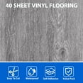 thumbnail image 2 of 40 Sheet Vinyl Flooring 12 x 12 Peel and Stick Floor Tile Waterproof Clearance Vinyl Floor Tiles Grey Wood Self Adhesive Floor Tiles Sticky Laminate Flooring for Bathroom Kitchen Basement RV, 2 of 12