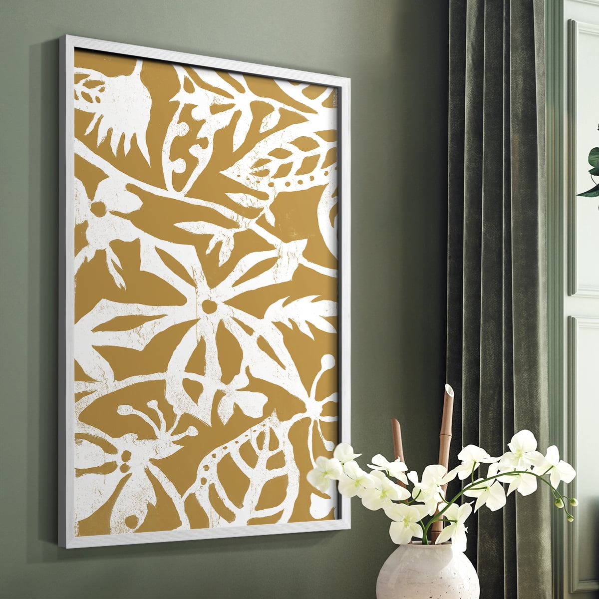 White On White IV V31 Framed Print in White Solid Wood 11 x 14 Framed Print