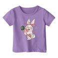 thumbnail image 4 of Shadoumai Girls Easter Shirt Size 7 Easter's Day Cartoon Print Round Neck Short Sleeve T Shirt Top Loose Funny Tees T Shirt for Boys and Girls, 4 of 4
