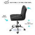 thumbnail image 4 of COSVALVE Armless Desk Chair Low Back 360°Swivel Adjustable Barber Home Office Chair w/Wheels(Black), 4 of 18