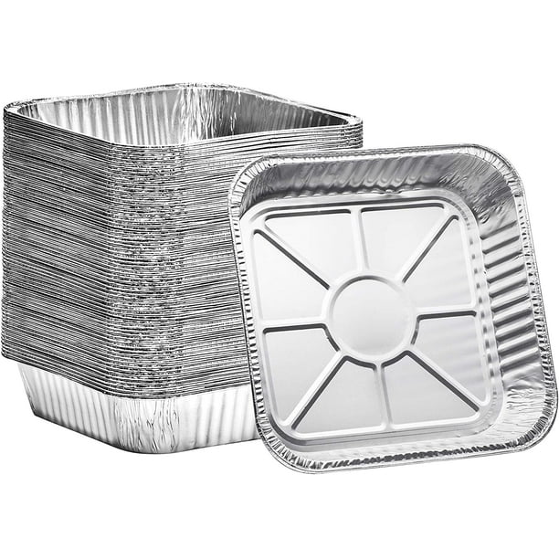 Cpdd 8 Square Disposable Aluminum Cake Pans Foil Pans Perfect For Baking Cakes Roasting Homemade Breads 8 X 8 X 2 In With Flat Lids 20 Count