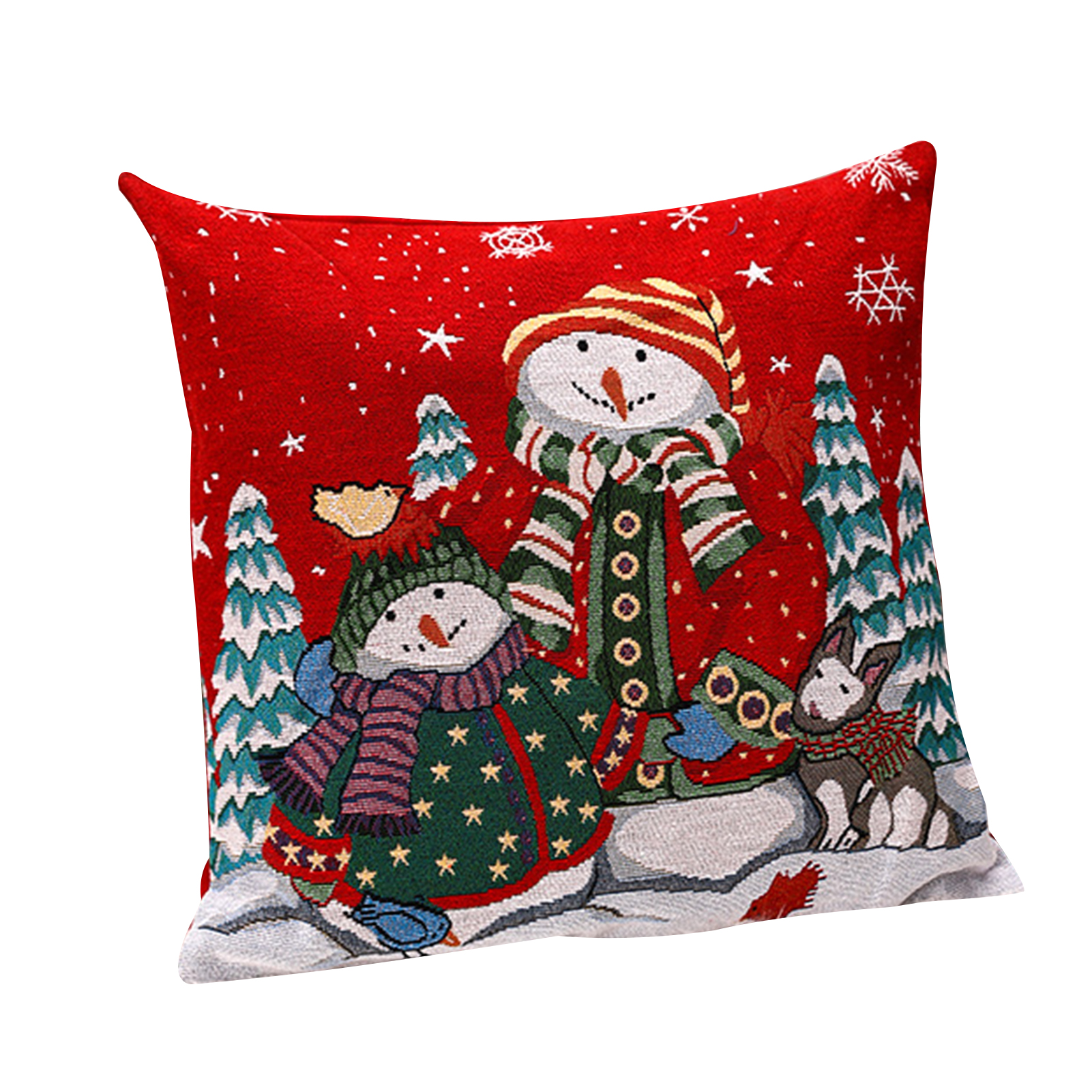 Visland Christmas Pillow Cover Merry Christmas Throw Pillow Cover Linen