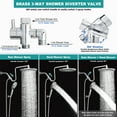 thumbnail image 2 of 10"  Rainfall Shower Head with Handheld Combo, Upgrade 12" Extension Arm Height Adjustable, 3-Way Powerful Shower Head with Hand Shower, Brass Shower Holder Long Shower Hose, Chrome, 2 of 7