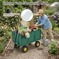 thumbnail image 5 of 3-in-1 Oversized Steel Garden Cart 880 Lbs Heavy Duty Pullable Mesh Utility Cart with Removable Liner for Lawn Patio and Landscaping Green/Black/Gray, 5 of 11
