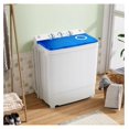 thumbnail image 2 of Portable Washing Machine, 17.6 lbs Capacity Twin Tub 11 lbs Washer and 6.6 lbs Spinner with Control Knobs, Timer Function, Drain Pump, Compact Laundry washer for Home Dorm Apartment RV (Blue), 2 of 8