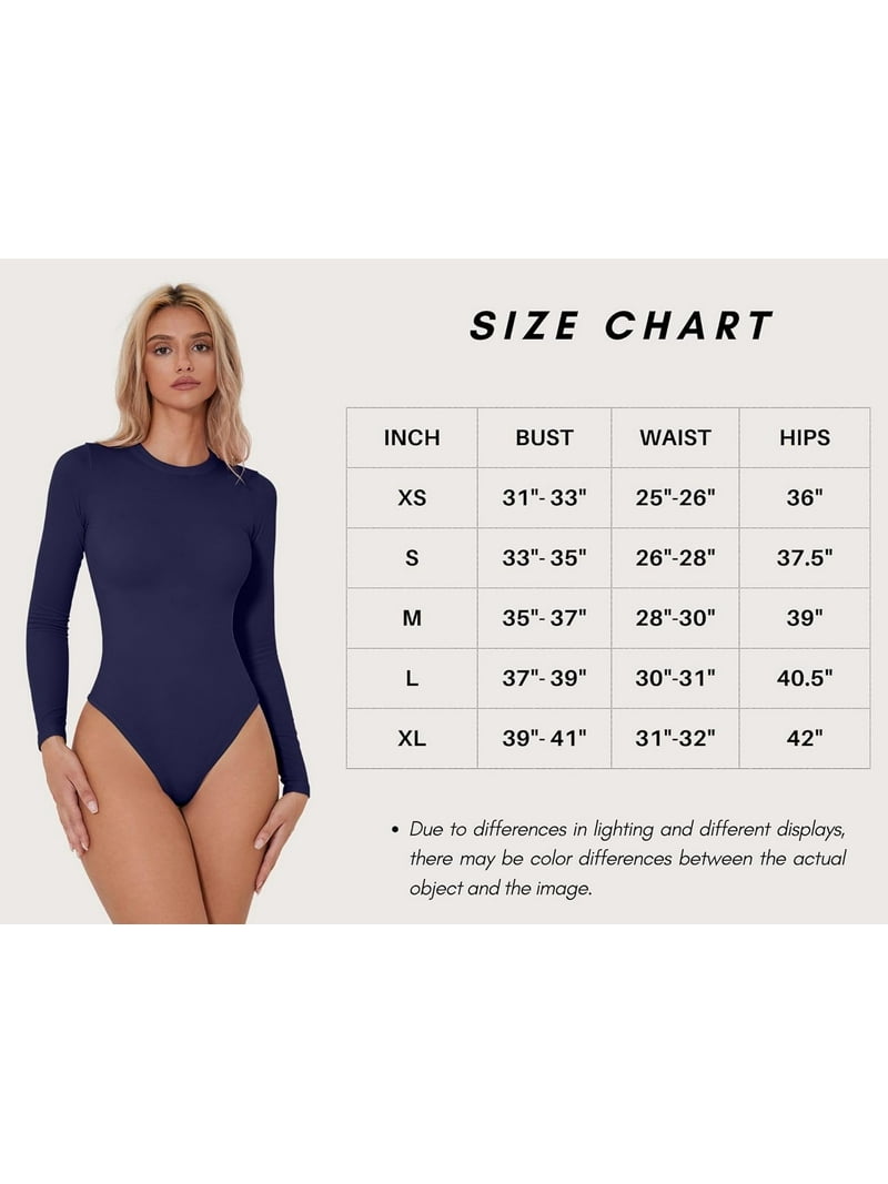 Women's Seamless Long Sleeve Bodysuit Crew Neck Basic