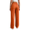 thumbnail image 4 of Stralyhd Wide Leg Womens Sweatpants Loose Fit Lounge Travel Pants Fall Workout Jogger Pants High Waist 2026 Winter Gym Clothes Outfits with Pockets Orange M, 4 of 4