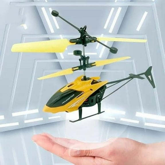 Remote Control Helicopter – Mini RC Aircraft (Yellow) with Stable Flight Design