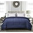 thumbnail image 3 of Blue Ridge Home Fashions Couette Réversible Bicolore en Microfibre, Alternative au Duvet, Toutes Saisons - Rembourrage en Polyester Hypoallergénique, Très Grand Lit, Bleu Marine - Bleu Lt., 3 of 4