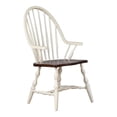 thumbnail image 1 of Sunset Trading Andrews 18" Windsor Wood Dining Arms Chair in White/Chestnut, 1 of 3