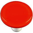 thumbnail image 1 of Hot Knobs HK1002-KRA Bouton Rouge de l'Armoire en Verre Rond - Aluminium Poste, 1 of 1