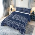thumbnail image 2 of meiyoeat Nautical Floral King Size Comforter Sets For Men Women,Navy Print Comforters King Size,Blue White,Navy Blue Reversible,3 Pieces,1 Comforter and 2 Pillowcases, 2 of 7