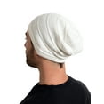 thumbnail image 3 of Candid White Slouchy Cotton Beanie All Season Adult Men Women, 3 of 3