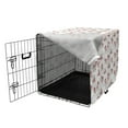 thumbnail image 3 of Mushroom Dog Crate Cover, Repeating Botanical Items with Polka Dots on a Plain Background, Easy to Use Pet Kennel Cover Small Dogs Puppies Kittens, 7 Sizes, Dark Pink Champagne, by Ambesonne, 3 of 6