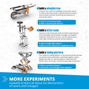 Engino: Discovering STEM - Mechanics: Levers & Linkages - 16 Model Toy Machine Brick Building Set, Snap-Fit Construction, Experiment & Theory, Kids 9+