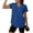 Blue, variant on Fnooota Women's Cotton Athletic T Shirts, Summer Short Sleeve V Neck Casual Workout Tops Tees Gray Size S-2XL