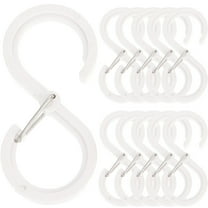 KONTONTY 16Pcs White S Hooks Hanger for Closet Coat Hat and Kitchen Utensils Home Use