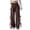 a-Coffee32283, variant on VNKIDY Women's Casual Pants Solid Color Side Bow Wide Leg Pants Elastic Waisted Stylish Design Soft Fabric Trousers For Casual Daily Outdoor Leisure Activities Fashionable Trousers