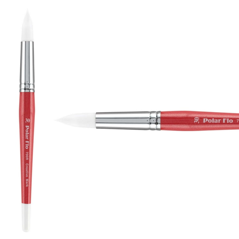 Creative Mark Polar Flo Watercolor Brushes - Round Size 6-2 Pack Professional Art Brushes