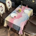 thumbnail image 2 of Colorful Cloud Star Pattern Rectangle Tablecloth 60"x102",Waterproof Polyester Rectangle Table Cloth, Wipeable Spillproof Polyester Tablecloth for Dining, Camping, Indoor and Outdoor, 2 of 6