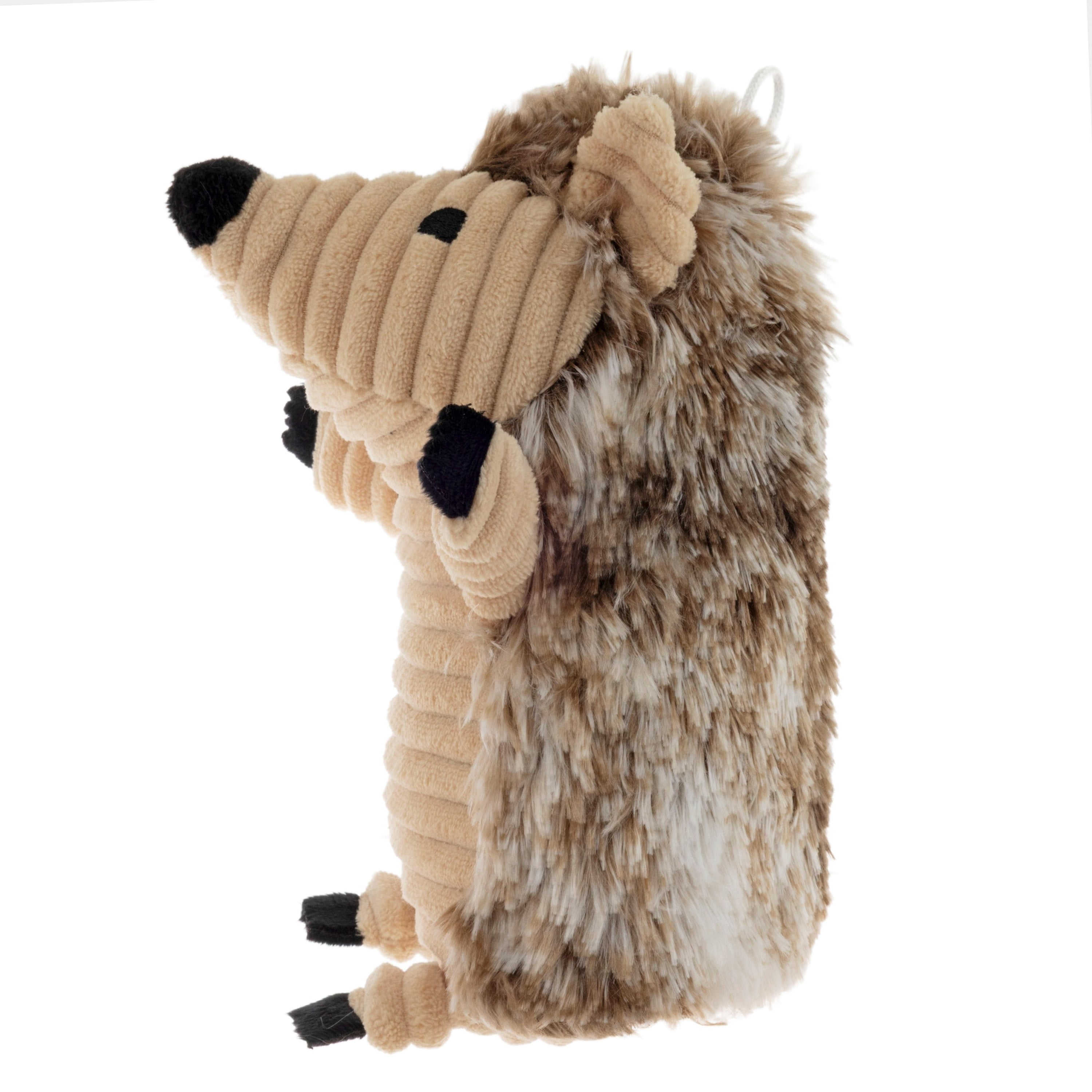 (3 pack) Vibrant Life Brown Hedgehog Plush Dog Toy with Squeaker, Chew Level 2
