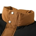 thumbnail image 6 of Busydd Mens Puffer Vest Sleeveless Zipper Button Puffy Vest Casual Lightweight Warm Winter Vest Oversized Solid Color Outerwear Vests Plus Size Vest Jacket with Pockets S-3XL, 6 of 8