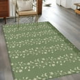 thumbnail image 2 of 4'x6' Area Rugs, Sage Green Floral Indoor Outdoor Area Rug for Living Room Bedroom, Spring Flowers Washable Bathroom Rugs Kitchen Floor Carpet Mats Home Decor Aesthetic, 2 of 8