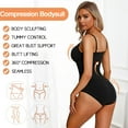 thumbnail image 2 of Uniexcosm Womens Bodysuit Seamless Shapewear Tummy Control Sleeveless Sculpting Body Shaper, 2 of 8
