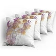 thumbnail image 5 of Ambesonne Floral Throw Pillow Cover 4 Pack, Flourishing Orchids, 16", Multicolor, 5 of 7