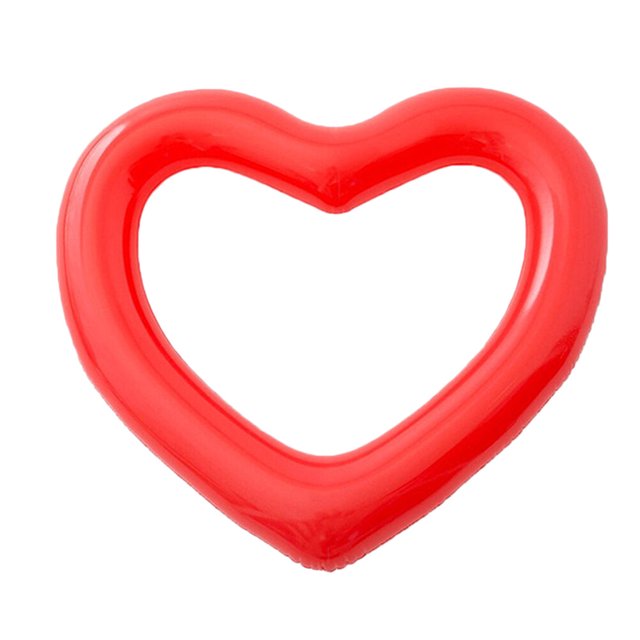CIMAXIC Floating Row 1PC Heart-shaped Swim Ring Water Floating Bed Floating Mat Eco-friendly Red Swim Ring Thickened Swim Ring Romantic Valentine's Day Gift for Adults Use