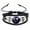 G, variant on Glow In The Dark 12 Time Gem Cowhide Beaded Bracelet Black Crystal Unisex