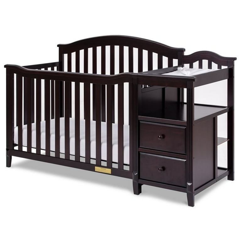 AFG Baby Furniture Kali 4 in 1 Convertible Crib and Changer Espresso