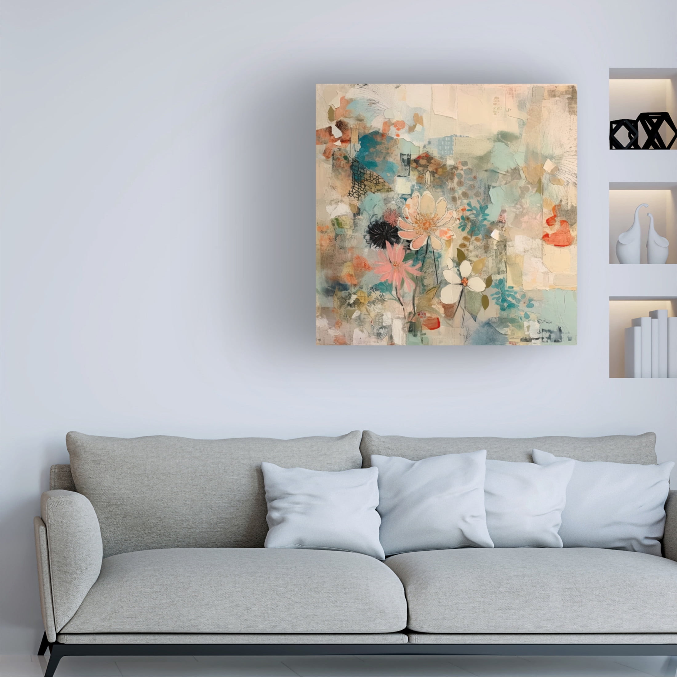 Canvas Wall Art - Sasha 'Last Time I Saw You IV' Wall Art for Living Room, Bedroom, or Office Décor by Trademark Fine Art - 14 x 14 Inches