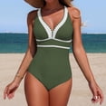 thumbnail image 2 of Afdoent One Piece Swimsuit For Women Casual Tummy Control Swimsuit V Neck Tankini Bathing With High Waisted Bottoms And Back Coverage 2026 Summer Swimwear, 2 of 6