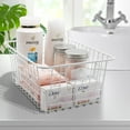 thumbnail image 3 of Sorbus Metal Wire Storage Baskets, Kitchen Pantry Organizer - Storage Bins for Home, Bathroom, Laundry Room, Closet Organization (4-Pack, White), 3 of 7